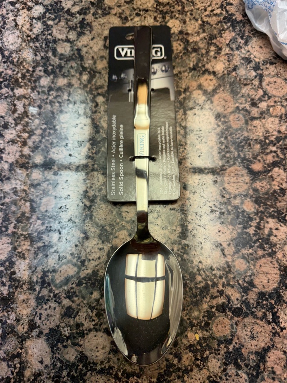 Viking Stainless Steel Solid Serving Spoon - Silver